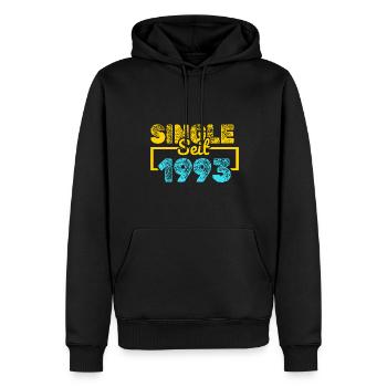 Jahr 1993 - Männer Premium Bio Hoodie - Schwarz - Vorne - Nico (187cm)