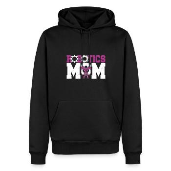Drôle de robotique Maman Droïde Bâtisseuse Mère Femmes - Sweat à capuche Premium bio Homme - noir - Devant - Nico (187cm)