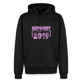 2019 - Männer Premium Bio Hoodie - Schwarz - Vorne - Nico (187cm)