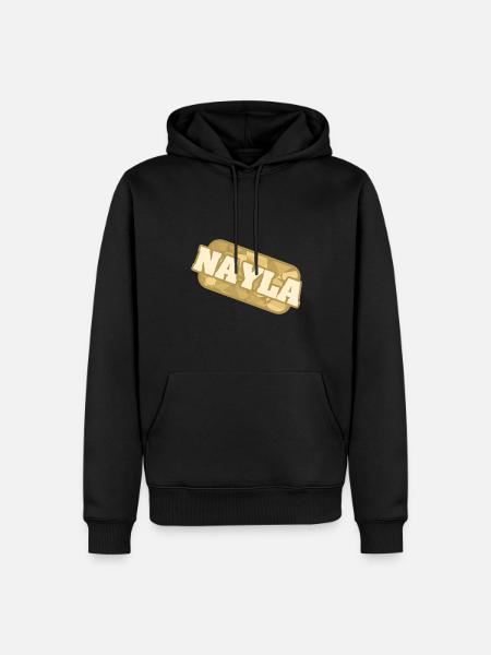 Nayla - Sweat à capuche Premium bio Homme - noir