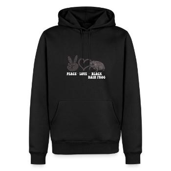 Schwarzer Regenfrosch Breviceps Fuscus Frosch - Männer Premium Bio Hoodie - Schwarz - Vorne - Nico (187cm)