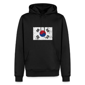 Südkorea - Männer Premium Bio Hoodie - Schwarz - Vorne - Nico (187cm)