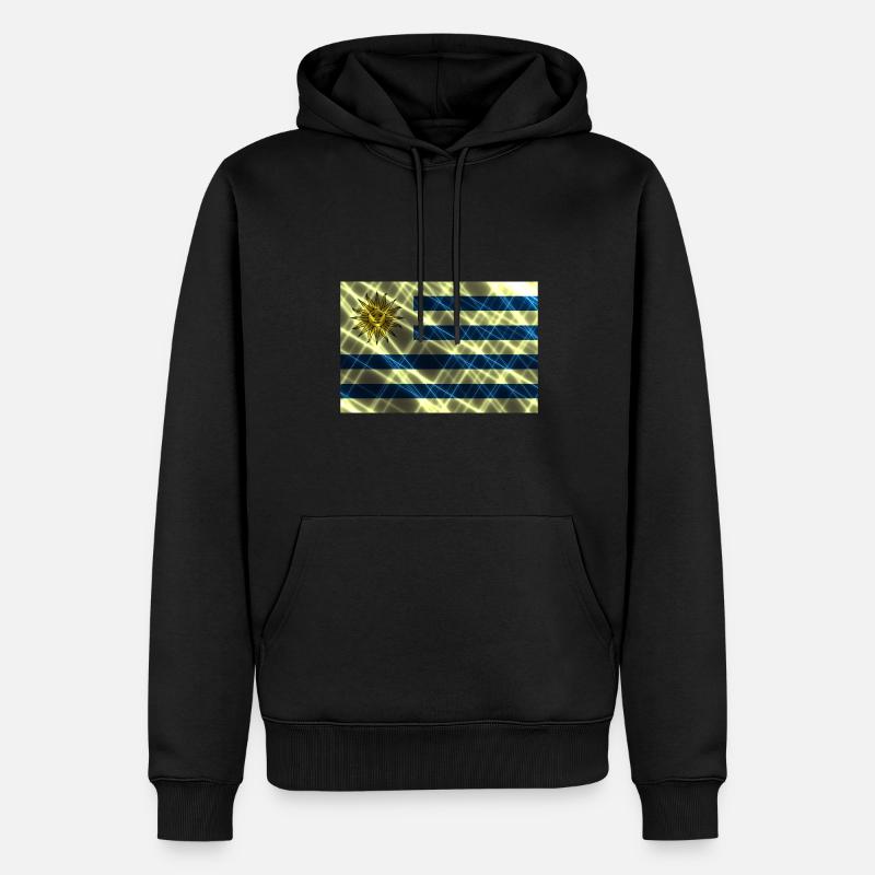 Uruguay - Männer Premium Bio Hoodie - Schwarz