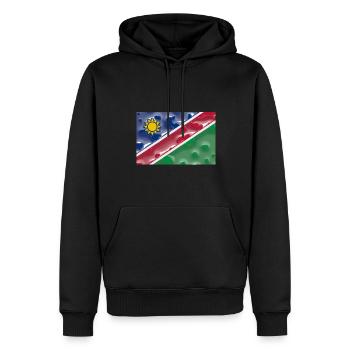 Namibie - Sweat à capuche Premium bio Homme - noir - Devant - Nico (187cm)