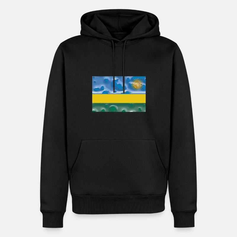 Ruanda - Männer Premium Bio Hoodie - Schwarz