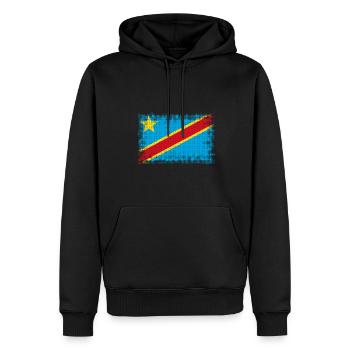 Congo - Sweat à capuche Premium bio Homme - noir - Devant - Nico (187cm)