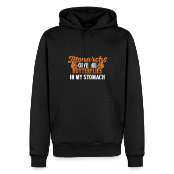 Monarchfalter Amerikanischer Monarch Schmetterling - Männer Premium Bio Hoodie - Schwarz - Vorne - Nico (187cm)