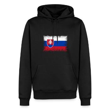 Slowakei - Männer Premium Bio Hoodie - Schwarz - Vorne - Nico (187cm)