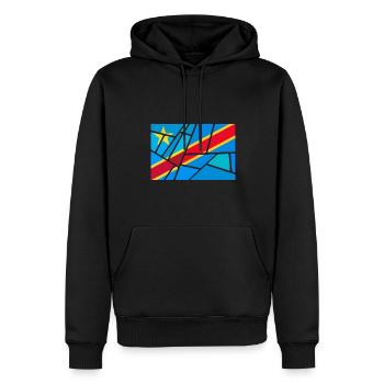 Congo - Sweat à capuche Premium bio Homme - noir - Devant - Nico (187cm)