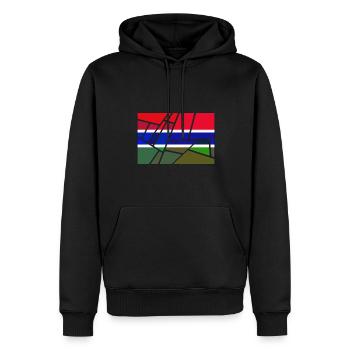Don pour la Gambie - Sweat à capuche Premium bio Homme - noir - Devant - Nico (187cm)