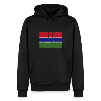 Cadeau pour la Gambie - Sweat à capuche Premium bio Homme - noir - Devant - Nico (187cm)