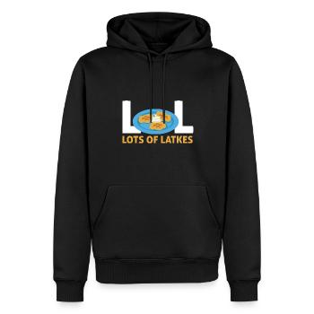 Juif Joyeux Hanoukka Lot De Latkes Costume - Sweat à capuche Premium bio Homme - noir - Devant - Nico (187cm)