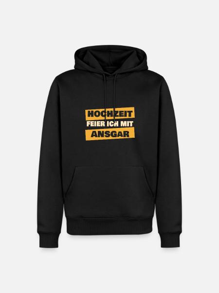 Ansgar - Männer Premium Bio Hoodie - Schwarz