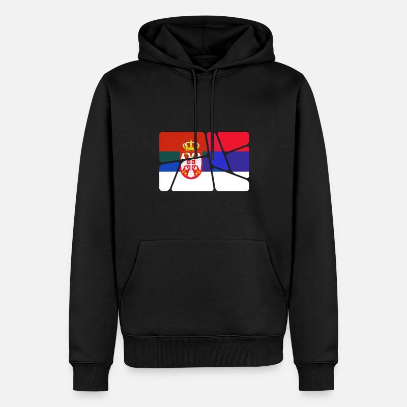 Serbien Serbien - Männer Premium Bio Hoodie - Schwarz