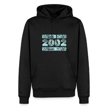 2002 - Männer Premium Bio Hoodie - Schwarz - Vorne - Nico (187cm)