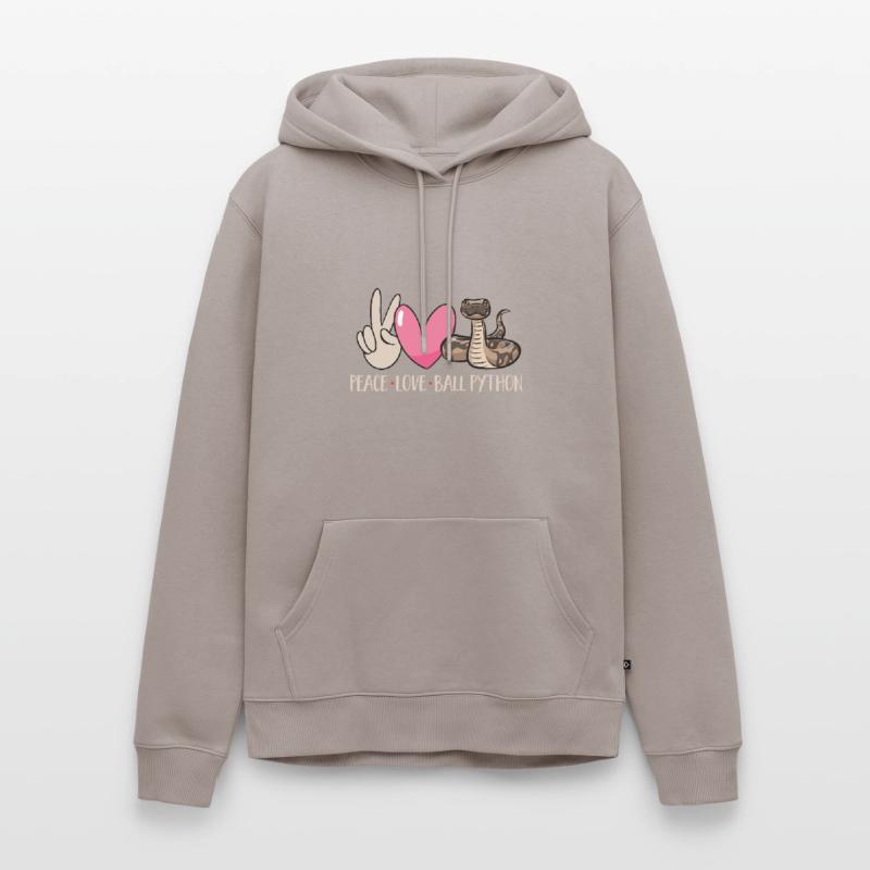 Ball Python Snake King Python Men’s Premium Organic Hoodie