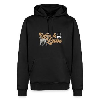 Silver Labrador Retriever Silver Lab - Sweat à capuche Premium bio Homme - noir - Devant - Nico (187cm)
