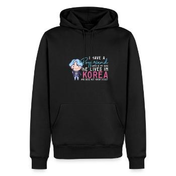 Kpop Idol Fan K Amant de drame J’aime la Corée J’ai un - Sweat à capuche Premium bio Homme - noir - Devant - Nico (187cm)
