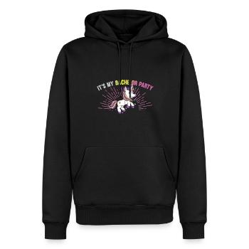 It's My Bachelor Party For Groom Unicorn Naughty - Männer Premium Bio Hoodie - Schwarz - Vorne - Nico (187cm)