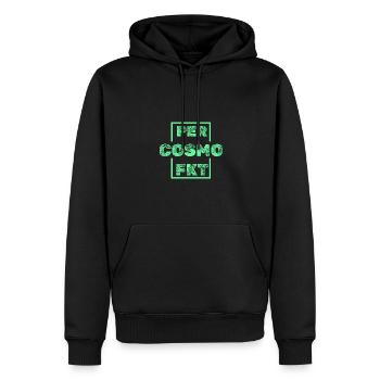 Perfekt Einzigartig Cosmo - Männer Premium Bio Hoodie - Schwarz - Vorne - Nico (187cm)