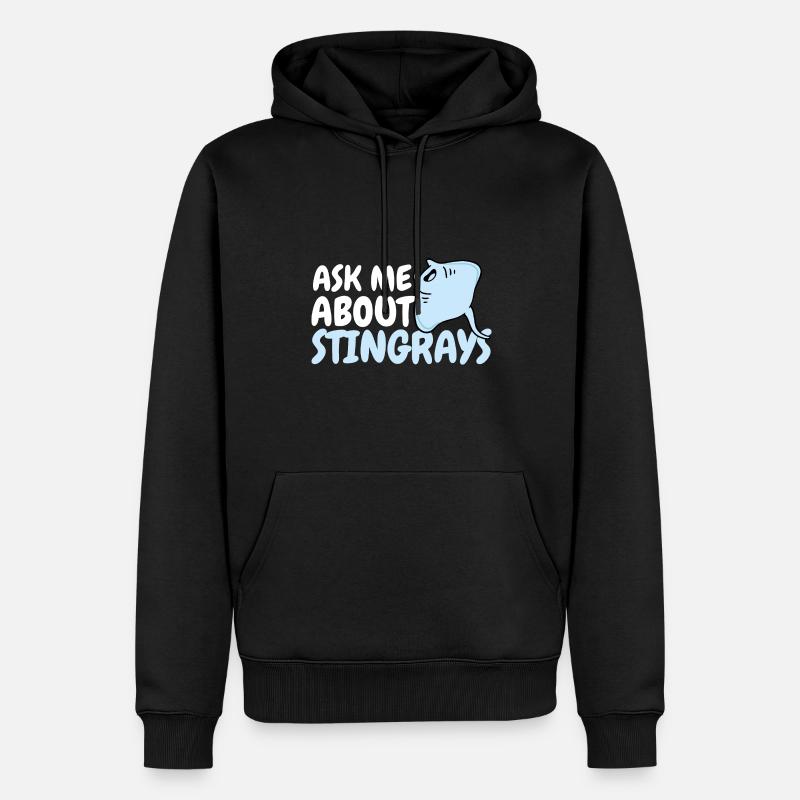 Stachelrochen Mantarochen Ozean Rochen - Männer Premium Bio Hoodie - Schwarz