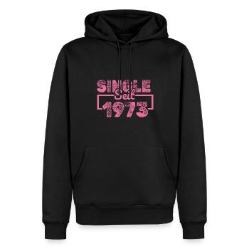 seit 1973 - Männer Premium Bio Hoodie - Schwarz - Vorne - Nico (187cm)
