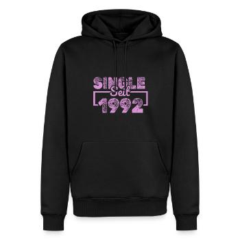 seit 1992 - Männer Premium Bio Hoodie - Schwarz - Vorne - Nico (187cm)