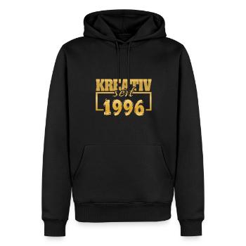Kunst 1996 - Männer Premium Bio Hoodie - Schwarz - Vorne - Nico (187cm)