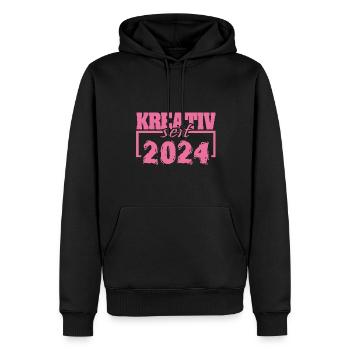 Malerei 2024 - Männer Premium Bio Hoodie - Schwarz - Vorne - Nico (187cm)