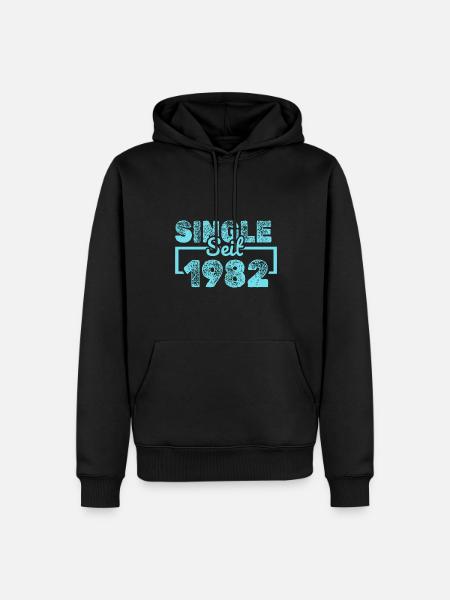 1982 1982 - Männer Premium Bio Hoodie - Schwarz