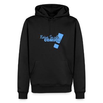 Lustig Connor - Männer Premium Bio Hoodie - Schwarz - Vorne - Nico (187cm)