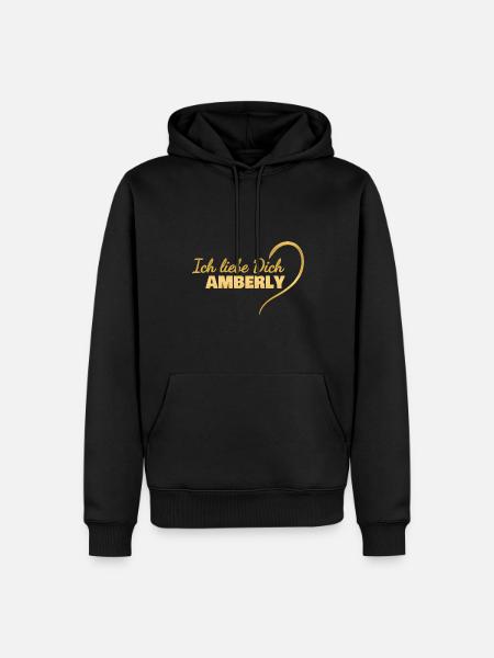 LiebeDich Amberly - Männer Premium Bio Hoodie - Schwarz