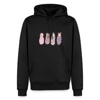 Infirmière Bébé Maternité Infirmière - Sweat à capuche Premium bio Homme - noir - Devant - Nico (187cm)