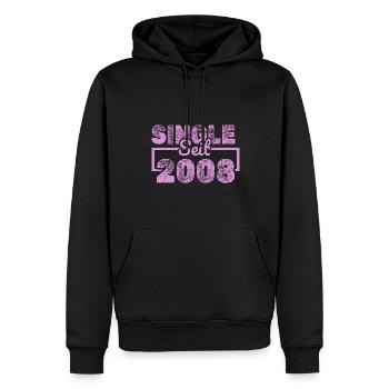 seit 2008 - Männer Premium Bio Hoodie - Schwarz - Vorne - Nico (187cm)