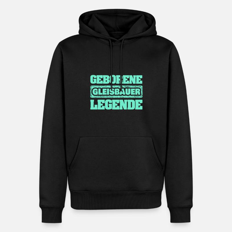 Beruf Gleisbauer - Männer Premium Bio Hoodie - Schwarz