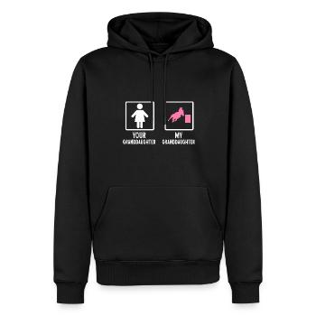 Rodeo Barrel Racing Pferd - Männer Premium Bio Hoodie - Schwarz - Vorne - Nico (187cm)