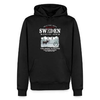 Sweden - Sverige - Schweden - Männer Premium Bio Hoodie - Schwarz - Vorne - Nico (187cm)