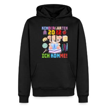 2022 Kindergarten Ich Komme Kindergartenkind Bär - Sweat à capuche Premium bio Homme - noir - Devant - Nico (187cm)