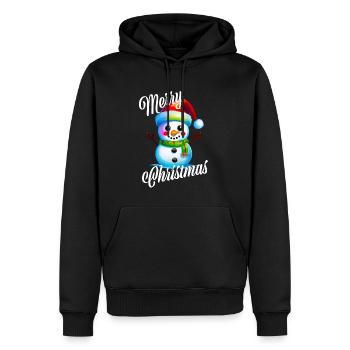 Merry Christmas - Sweat à capuche Premium bio Homme - noir - Devant - Nico (187cm)