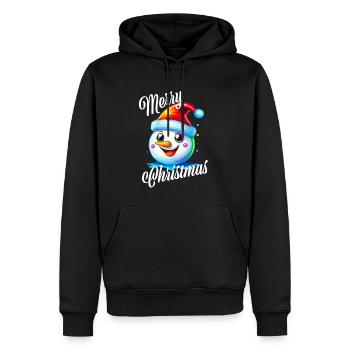 Frohe Weihnachten - Männer Premium Bio Hoodie - Schwarz - Vorne - Nico (187cm)