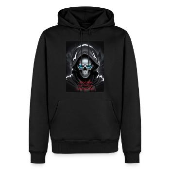 Nicht alle Helden tragen Umhänge manche tragen... - Männer Premium Bio Hoodie - Schwarz - Vorne - Nico (187cm)