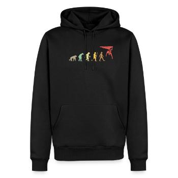 Climbing Retro Rock Climbing Evolution Climber - Sweat à capuche Premium bio Homme - noir - Devant - Nico (187cm)