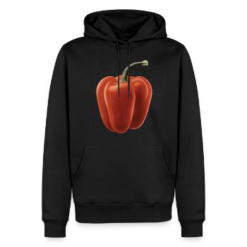 Paprika Geschenk - Männer Premium Bio Hoodie - Schwarz - Vorne - Nico (187cm)