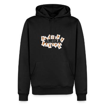 Geschenk für Amira - Männer Premium Bio Hoodie - Schwarz - Vorne - Nico (187cm)