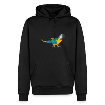 Gelbbrustara Papagei Blue And Yellow Macaw - Männer Premium Bio Hoodie - Schwarz - Vorne - Nico (187cm)