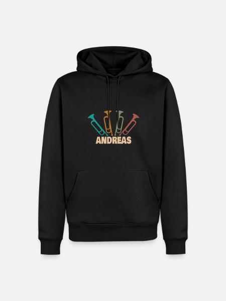 Tube Andreas - Männer Premium Bio Hoodie - Schwarz