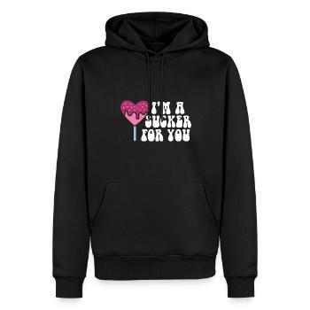 I'm A Sucker For You Funny Valentine's Couple - Männer Premium Bio Hoodie - Schwarz - Vorne - Nico (187cm)