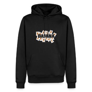 Dajana - Männer Premium Bio Hoodie - Schwarz - Vorne - Nico (187cm)