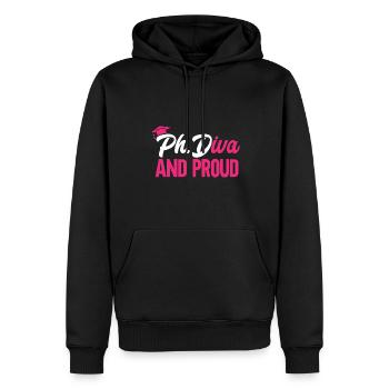PhD Graduate Doktorgrad Ph.D. Promotion - Männer Premium Bio Hoodie - Schwarz - Vorne - Nico (187cm)