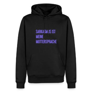 Sarcasme Pro - Sweat à capuche Premium bio Homme - noir - Devant - Nico (187cm)